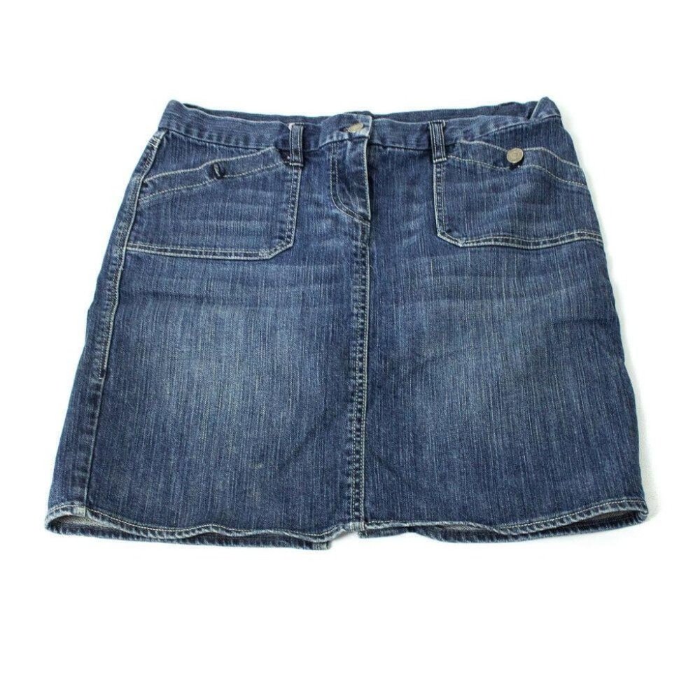 New York & Company Sz 10 Denim Jean Skirt Blue